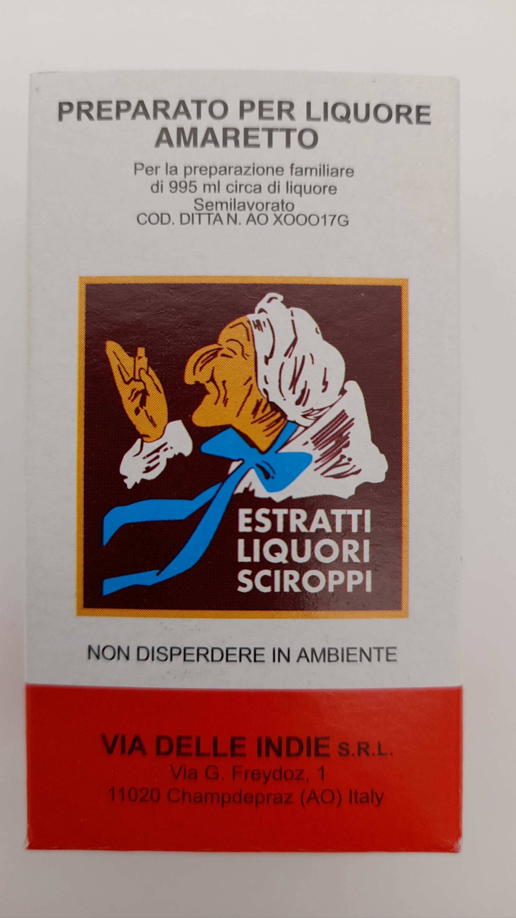 Estratto liquore amaretto 20ml Via delle Indie