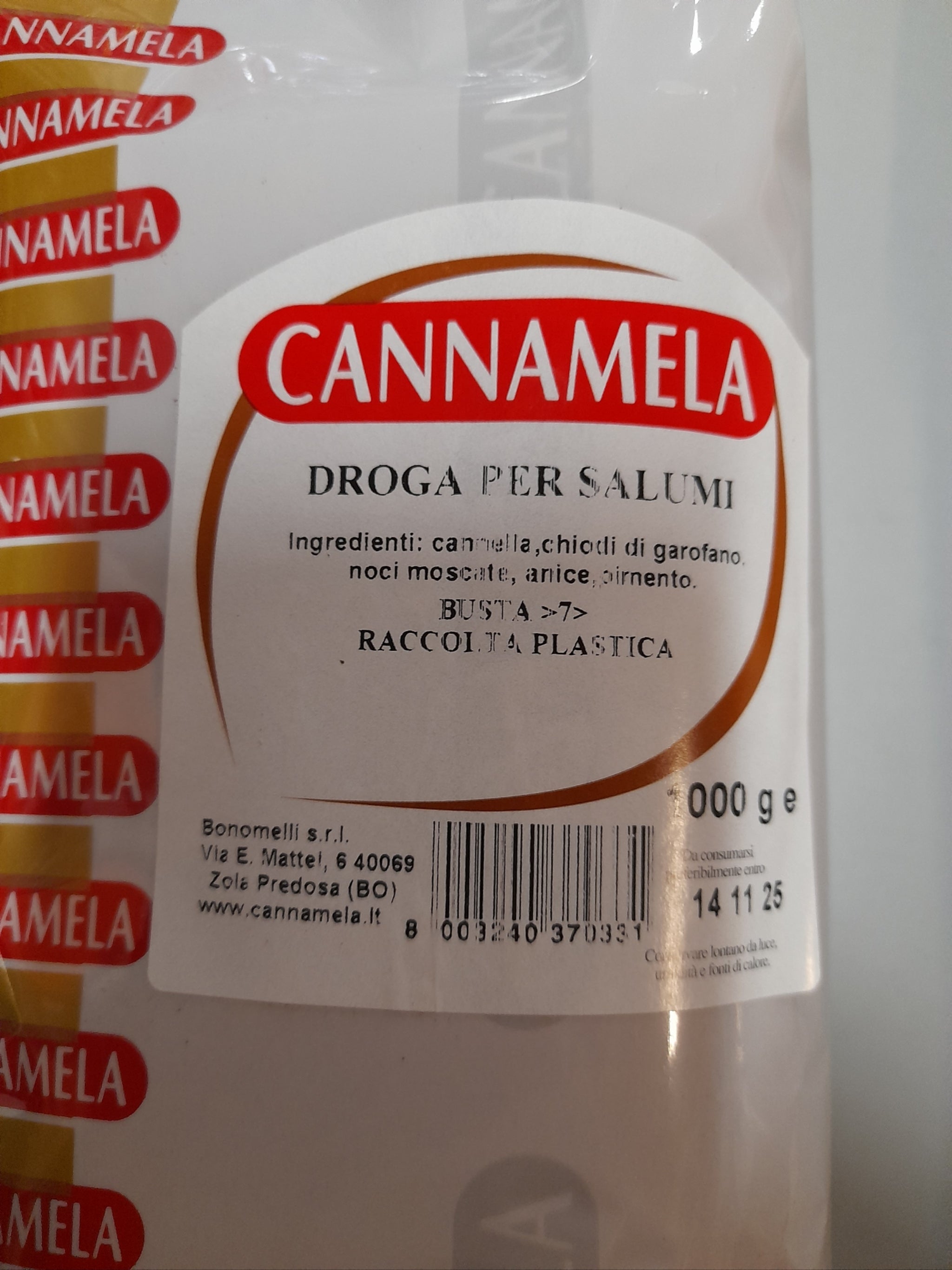 DROGA PER SALUMI 1000g CANNAMELA